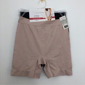 Marilyn Monroe Shapewear Womens Small Nude Mid-Length Undergarment Short 2-Pack